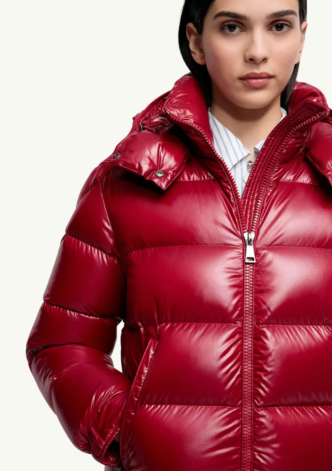 GUBBINO MONCLER DONNA ROSSO LUCIDO