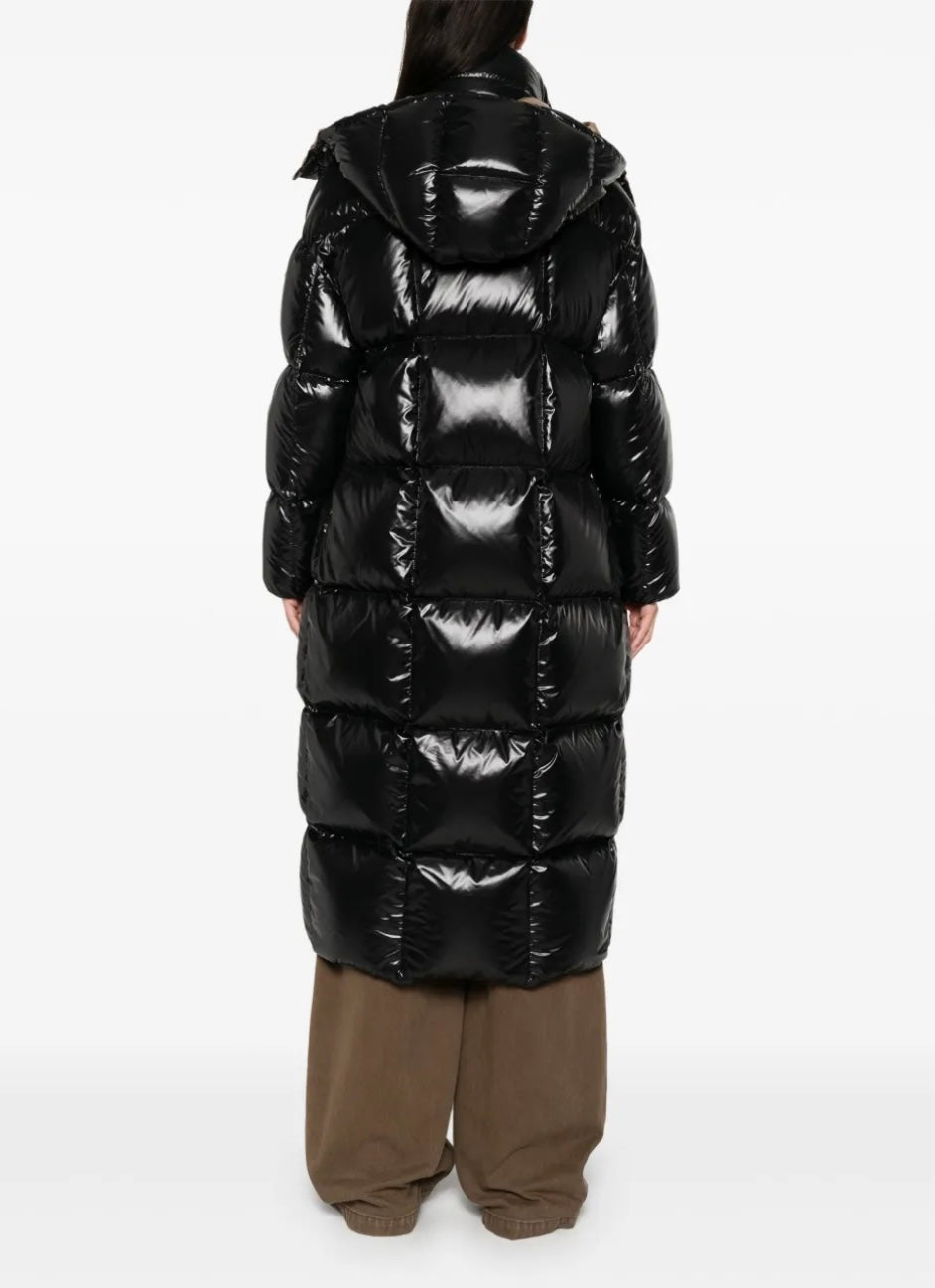 GUBBINO MONCLER DONNA LUNGO NERO/BEIGE