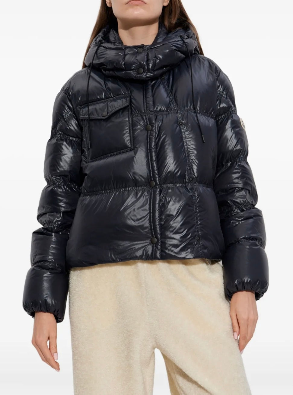 GUBBINO MONCLER DONNA NERO CORTO