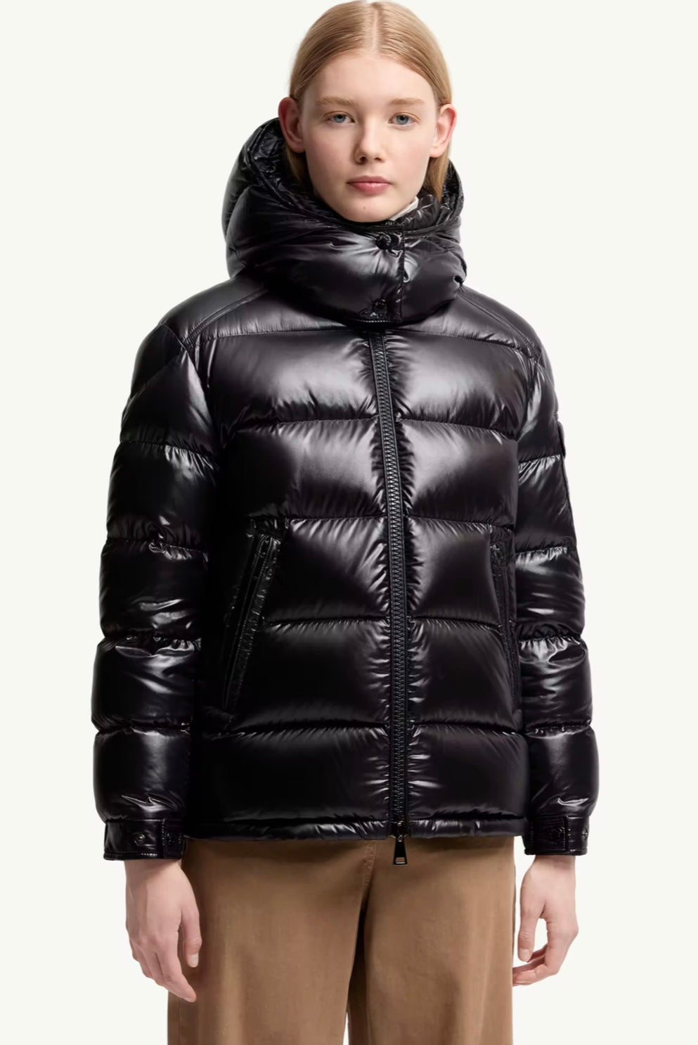 GUBBINO MONCLER DONNA NERO LUCIDO