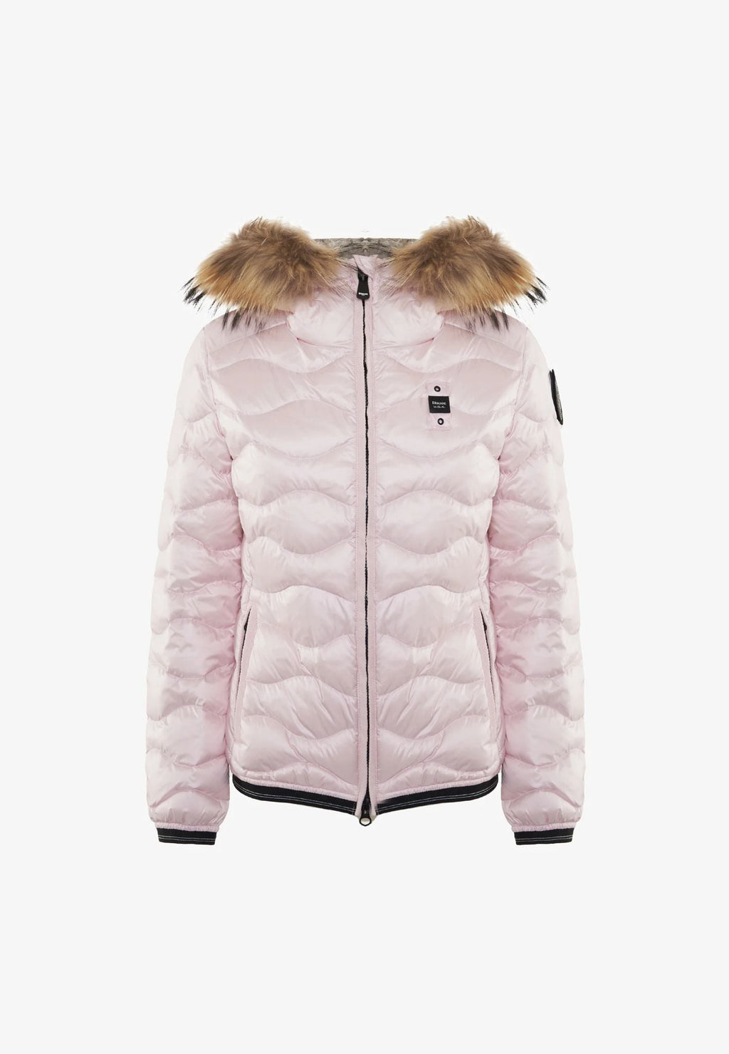 GIUBBINO BLAUER DONNA ROSA CORTO CON PELLICCIA